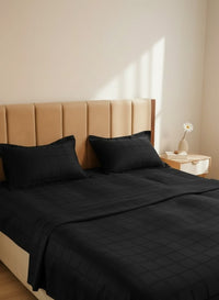 Black Cotton Satin Duvet Cover