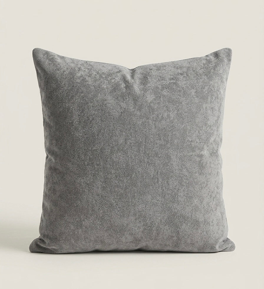Soft Touch Grey cushion (Cover+filling) 16x16