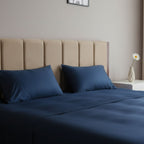 Blue Cotton Satin Bedsheet
