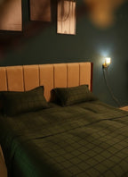 Green Cotton Satin Duvet Cover (Set)