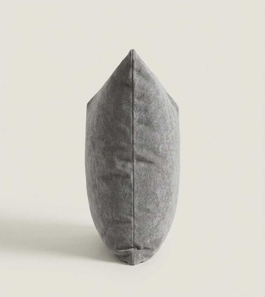 Soft Touch Grey cushion (Cover+filling) 16x16