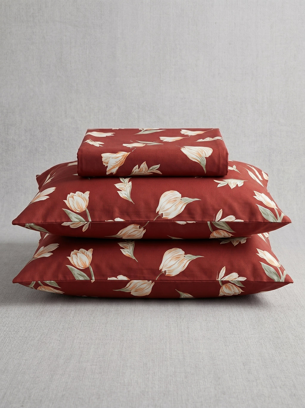 Scarlet Tulip Cotton BedSheet 3pcs