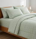 Cotton Green matrix 3 Pcs Printed Stitched Bedsheet Set