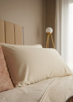 Beige Cotton Satin Bedsheet 500 thread count