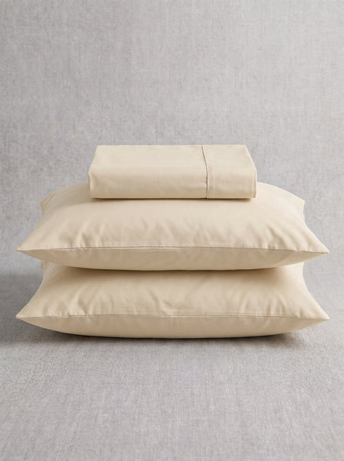 Beige Cotton Sateen Bedsheet 400 tc