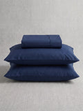 Blue Cotton Sateen Bedsheet