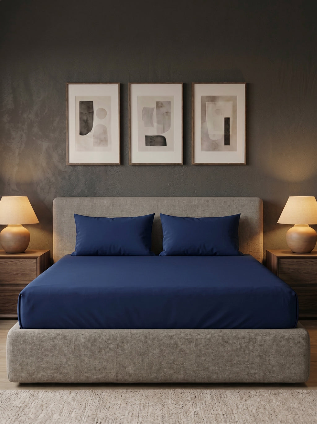 Blue Cotton Sateen Bedsheet - image 2