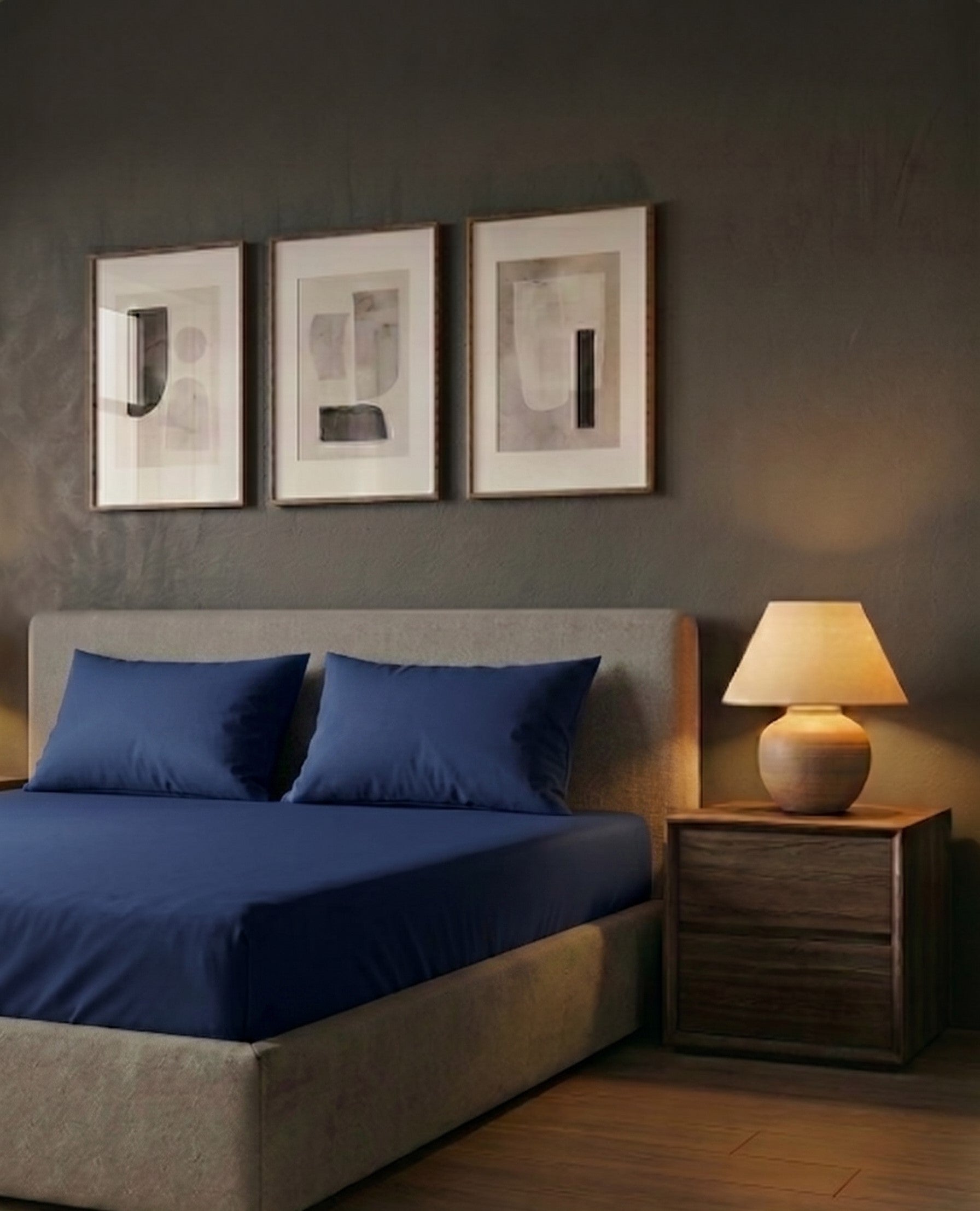 Blue Cotton Sateen Bedsheet - image 4