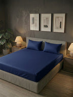 Blue Cotton Sateen Bedsheet - image 5
