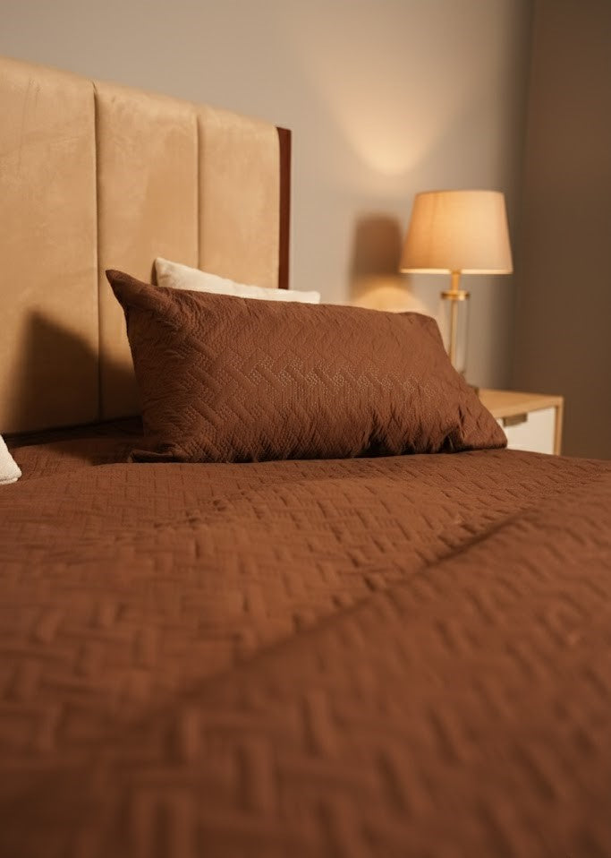 Ultra Sonic Brown Bedsheet
