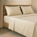 Beige Cotton Satin Bedsheet 500 thread count
