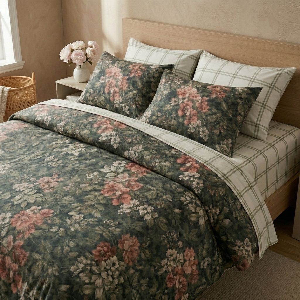 Garden Whisper Bedsheet + Duvet Cover 6 pcs