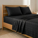 Black Cotton Satin Bedsheet (set)