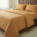 Golden Cotton Satin Duvet Cover Set
