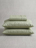 Fitted green bedsheet self print 3pcs