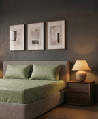 Fitted green bedsheet self print 3pcs - image 3