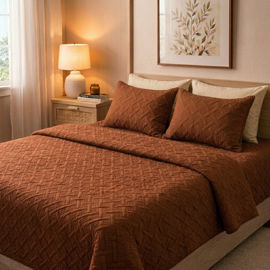 Ultra Sonic Brown Bedsheet