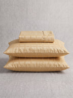 Golden Cotton Sateen Bedsheet Set
