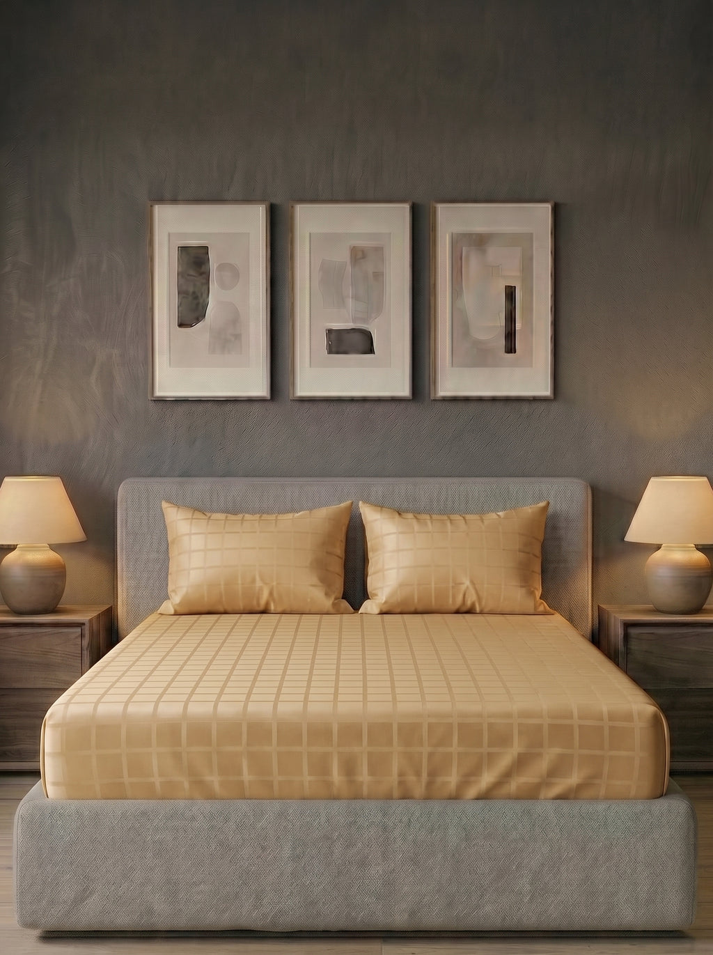 Golden Cotton Sateen Bedsheet Set - image 2