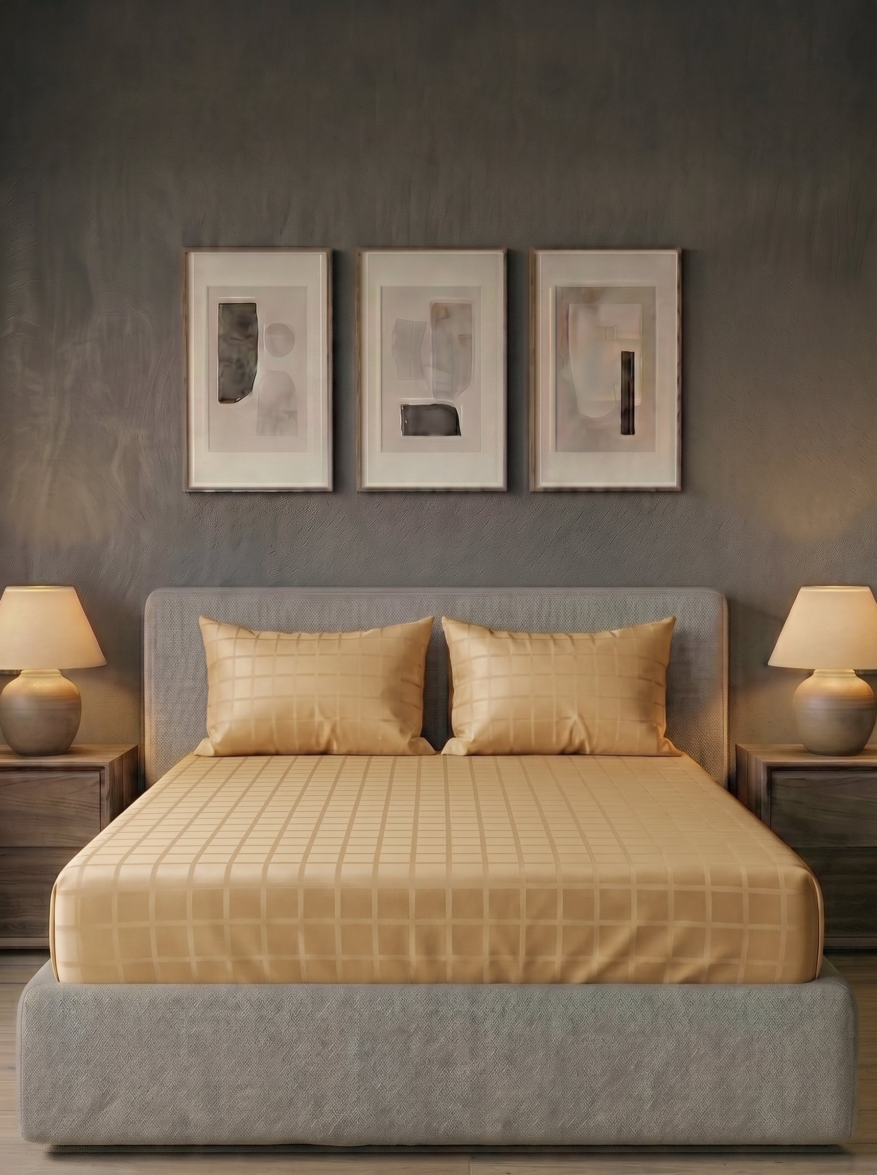 Golden Cotton Sateen Bedsheet Set - image 2