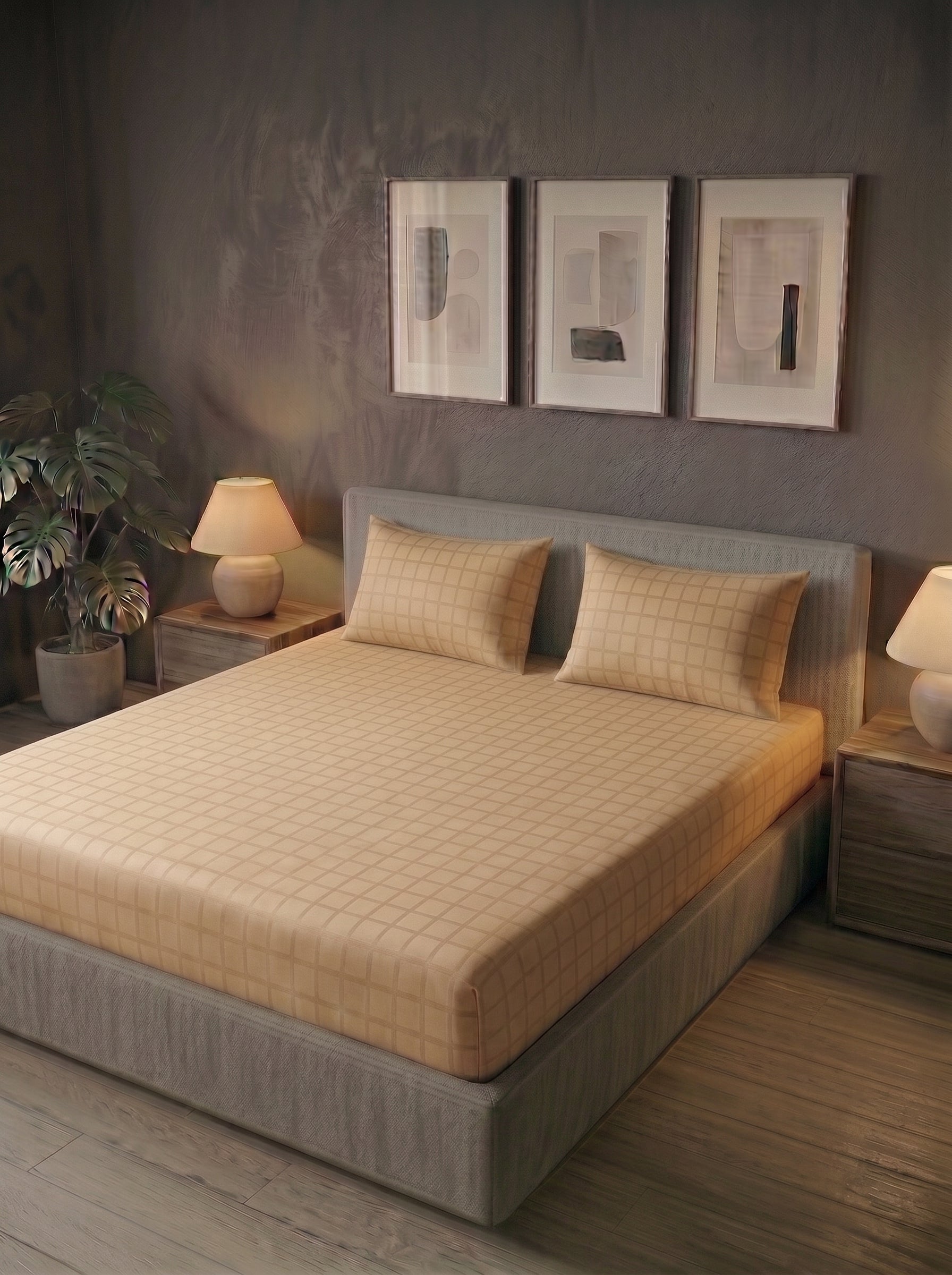 Golden Cotton Sateen Bedsheet Set - image 5