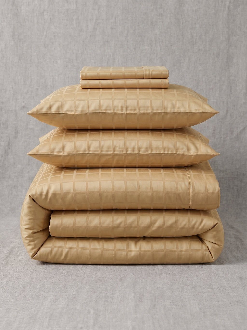 Golden Cotton Sateen Duvet Cover Set