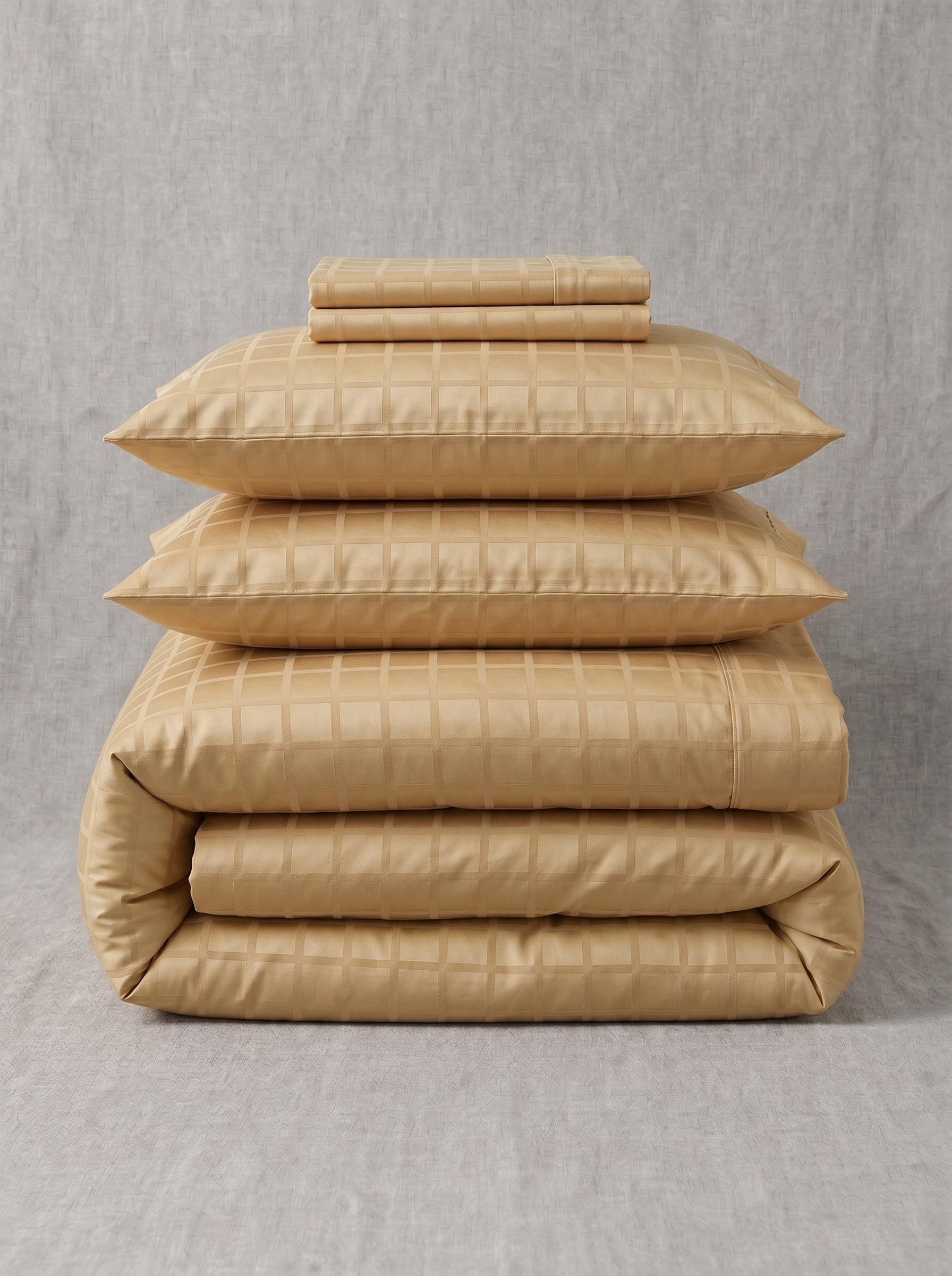 Golden Cotton Sateen Duvet Cover Set