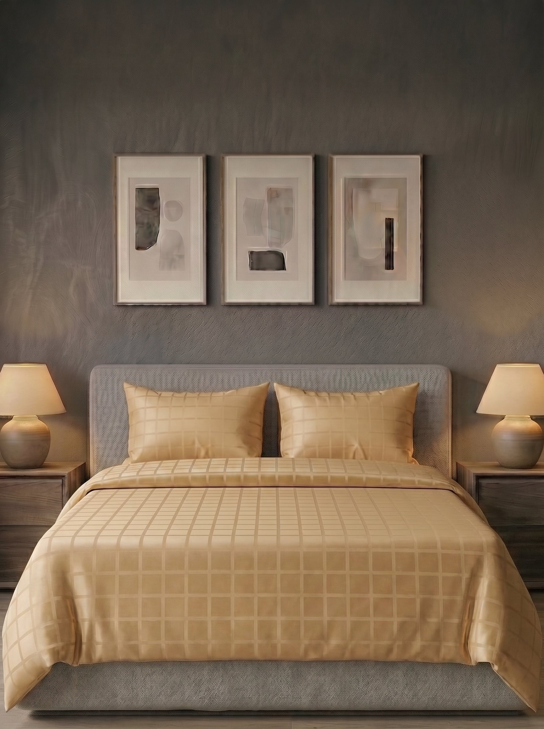 Golden Cotton Sateen Duvet Cover Set - image 2