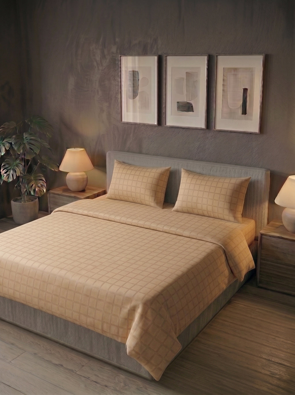 Golden Cotton Sateen Duvet Cover Set - image 5