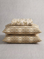 Heritage Vine Printed Cotton King Bed Sheet Set
