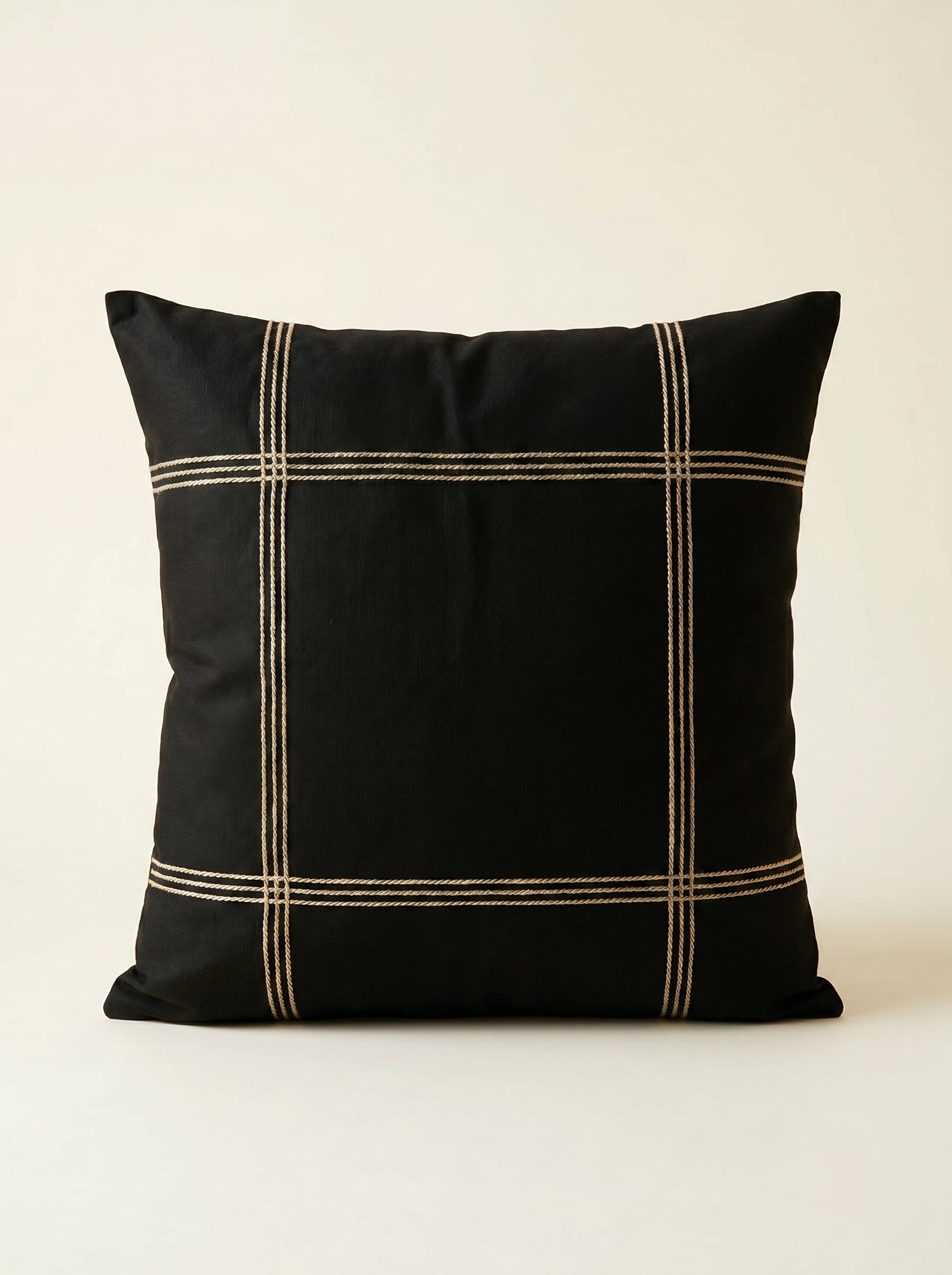 Midnight Grid Cushion Cover