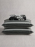 Noir Bloom Printed Cotton King Bed Sheet Set