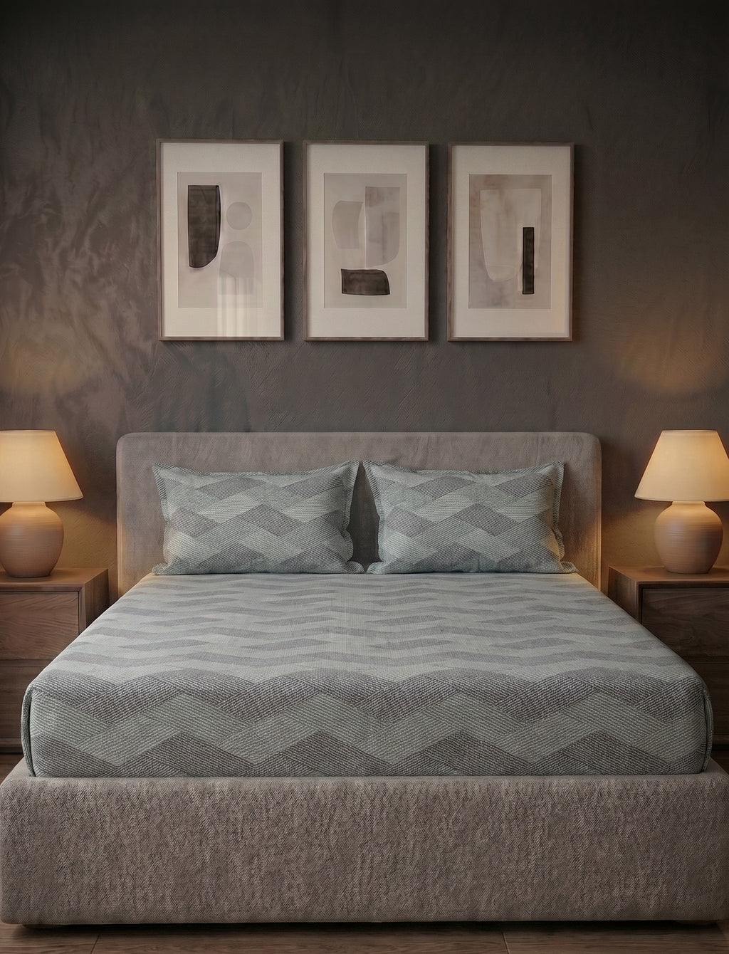 Percale 3 Pcs Printed Bedsheet Set - image 2