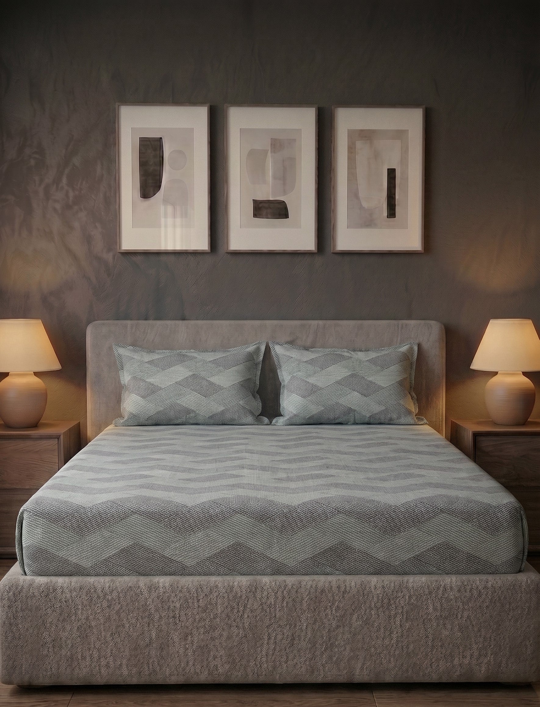 Percale 3 Pcs Printed Bedsheet Set - image 2