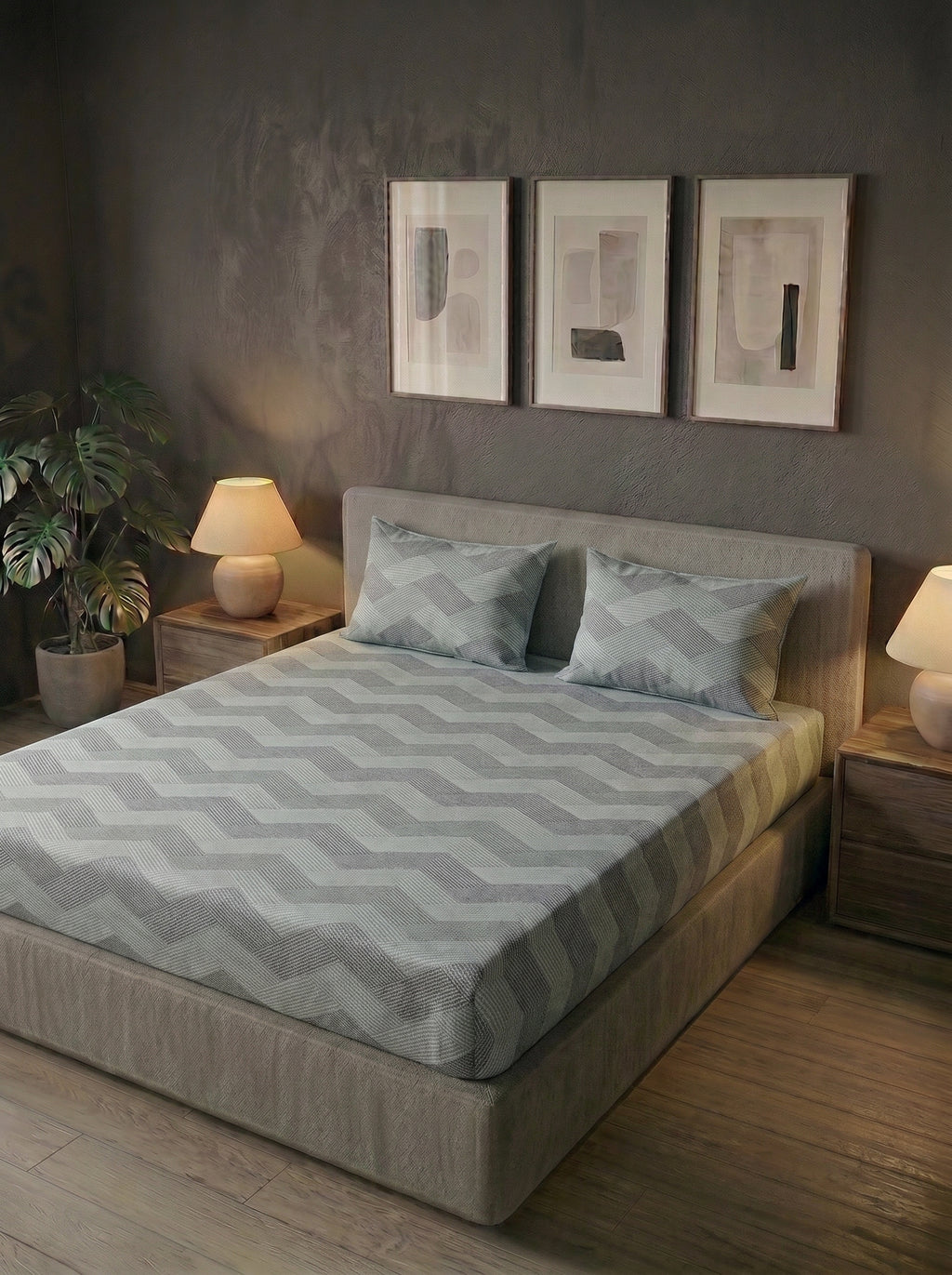 Percale 3 Pcs Printed Bedsheet Set - image 5