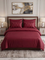 Red Embroidered Cotton Sateen 6 piece Set - image 2