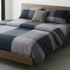 Urban charcoal cotton bedsheet duvet set 6pcs