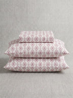 Soft Cotton Diamond in pink 3 Pcs Printed Bedsheet Set