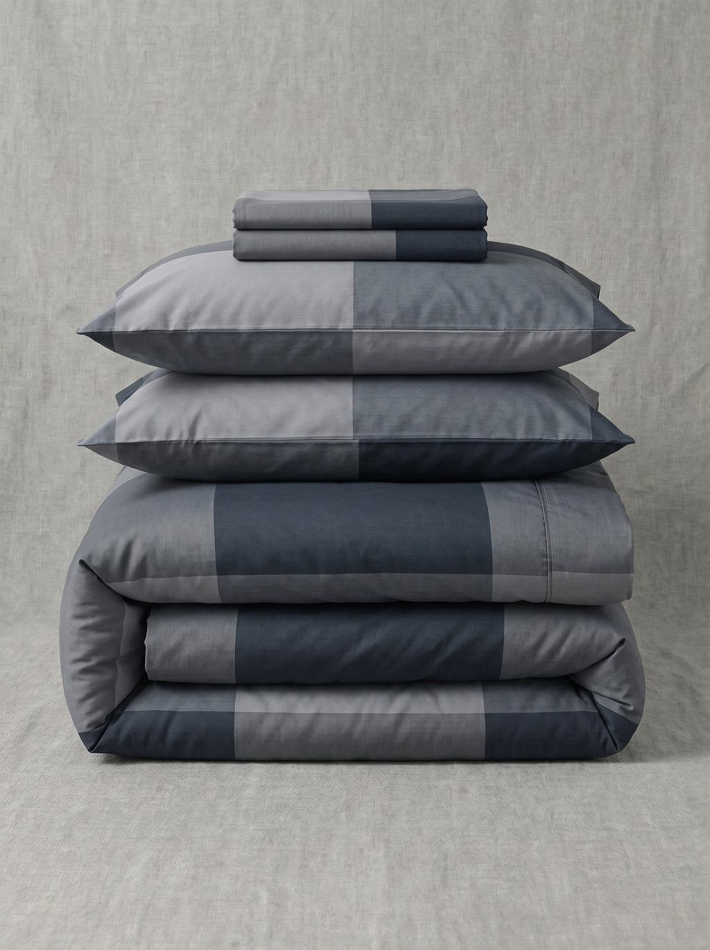 Urban charcoal cotton bedsheet duvet set 6pcs
