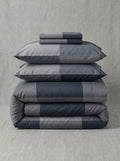 Urban charcoal cotton bedsheet duvet set 6pcs