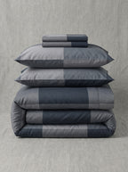 Urban charcoal cotton bedsheet duvet set 6pcs