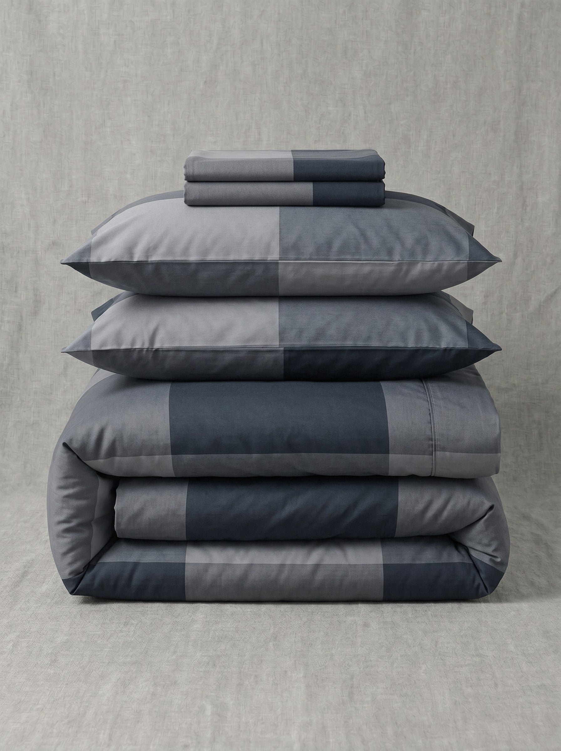 Urban charcoal cotton bedsheet duvet set 6pcs