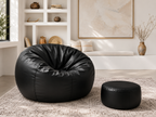 XL Premium Bean Bag Chair – Double-Stitched Faux Leather Lounger