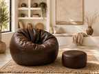 XL Premium Bean Bag Chair – Double-Stitched Faux Leather Lounger