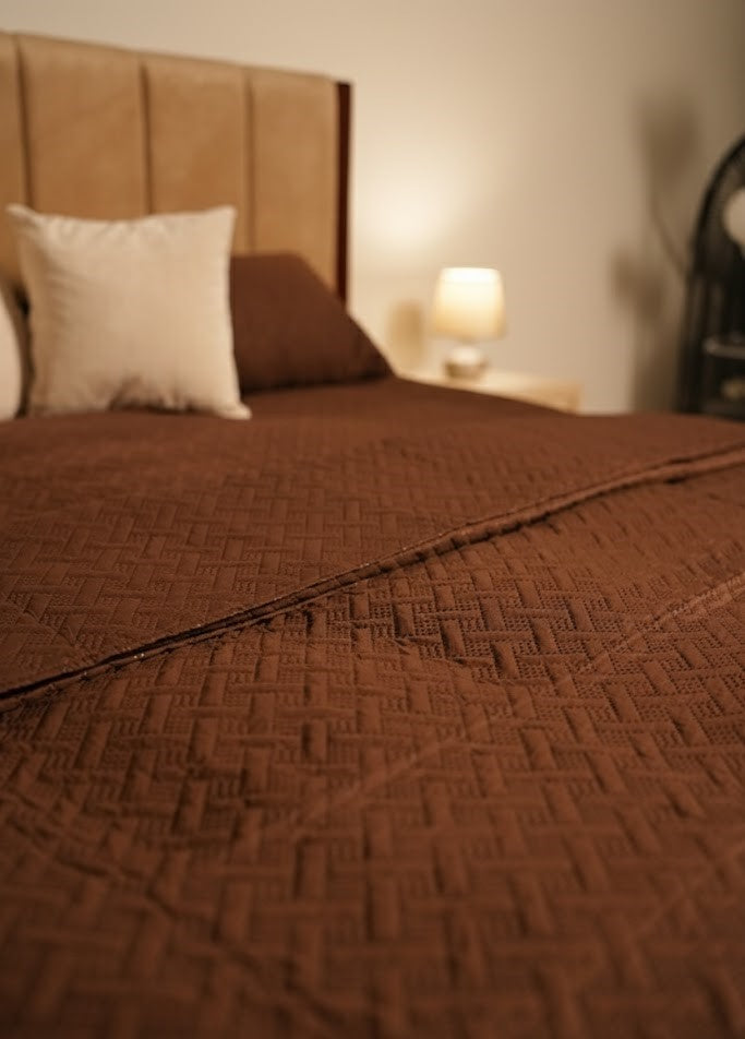 Ultra Sonic Brown Bedsheet