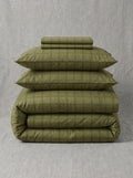 Green Cotton Sateen Duvet Cover (set)