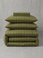 Green Cotton Sateen Duvet Cover (set)