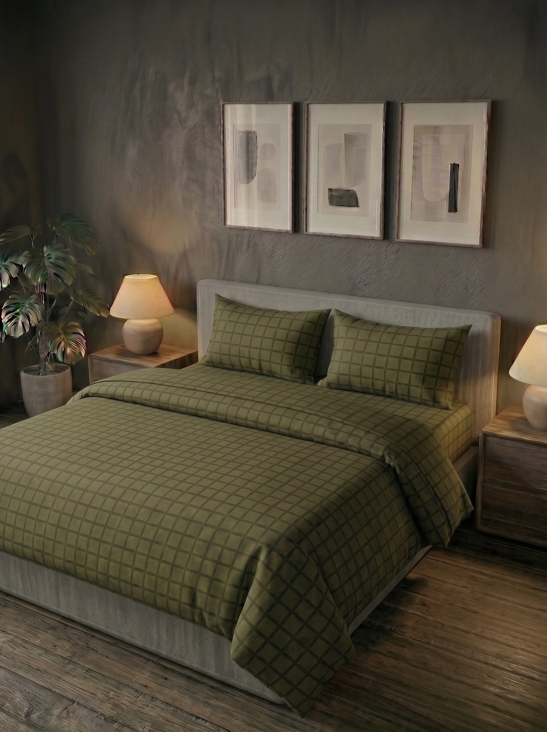 Green Cotton Sateen Duvet Cover (set) - image 5