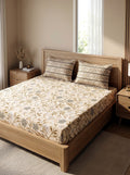 Heritage Vine Printed Cotton King Bed Sheet Set