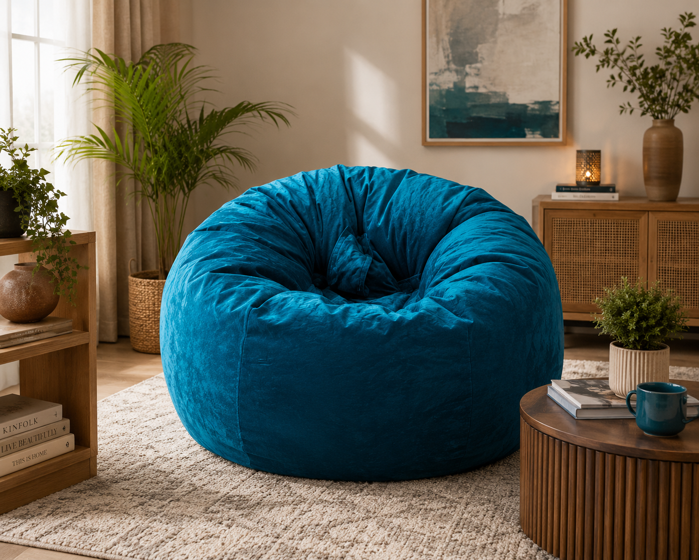 Premium Velvet Bean Bag Chair – Soft & Stylish Comfort